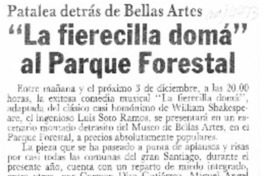 "La Fierecilla domá" al Parque Forestal  [artículo].