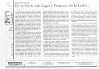 Entre María Inés y Fernando de la Lastra