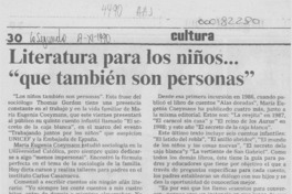 Literatura para los niños -- "que también son personas"