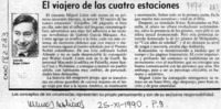 El viajero de las cuatro estaciones  [artículo] Antonio Rojas Gómez.