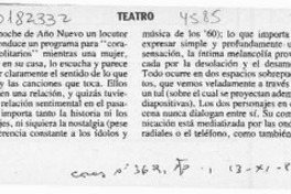 "KM 69 o are you lonesome tonight"  [artículo] Pedro Labra.