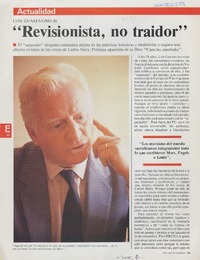 "Revisionista, no traidor"  [artículo] Alejandro Darío Molina.