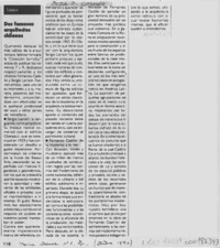 Dos famosos arquitectos chilenos  [artículo].