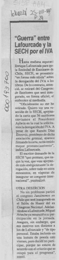 Lafourcade  [artículo] Juan Gana.