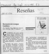 Diccionario de la lengua castellana  [artículo] L. V. S.