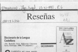 Diccionario de la lengua castellana  [artículo] L. V. S.