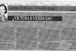 Víctima o verdugo?  [artículo] M. Teresa Herreros.