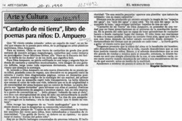 "Cantarito de mi tierra", libro de poemas para niños, D. Ampuero  [artículo] Magdiel Gutiérrez Pérez.