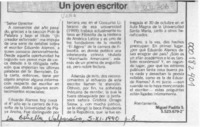 Un joven escritor  [artículo] Miguel Padilla S.