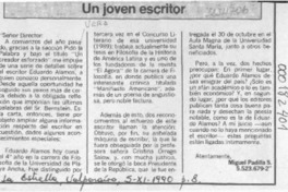 Un joven escritor  [artículo] Miguel Padilla S.