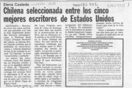 Chilena seleccionada entre los cinco mejores escritores de Estados Unidos