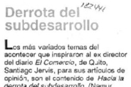 Derrota del subdesarrollo  [artículo] F. A. L.