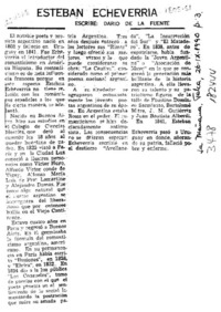 Esteban Echeverría  [artículo] Darío de la Fuente D.