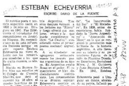 Esteban Echeverría  [artículo] Darío de la Fuente D.