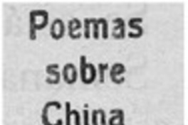 Poemas sobre China
