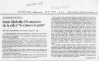 Ennio Moltedo, el transcurso de la vida y "el cansancio justo"  [artículo] Sergio Madrid S.