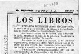 Los libros  [artículo] Ramón Riquelme.