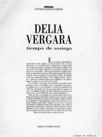 Delia Vergara tiempo de sosiego  [artículo] Margarita Serrano.
