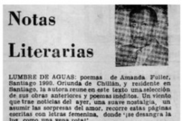 Notas literarias