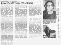 Ariel Dorfman, 20 obras  [artículo].