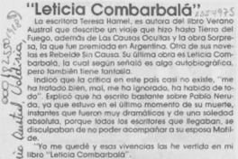 "Leticia de Combarbalá"