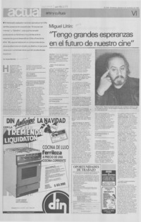 "Tengo grandes esperanzas en el futuro de nuestro cine"