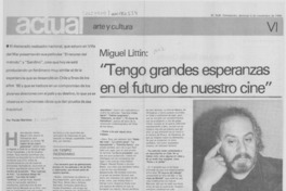 "Tengo grandes esperanzas en el futuro de nuestro cine"