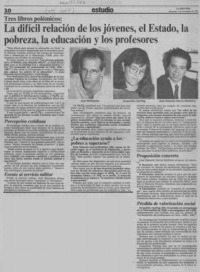 La difícil relación de los jóvenes, el Estado, la pobreza, la educación y los profesores
