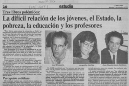 La difícil relación de los jóvenes, el Estado, la pobreza, la educación y los profesores