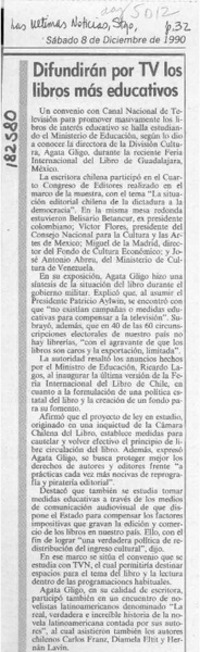 Difundirán por TV los libros más educativos  [artículo].