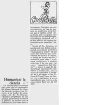 Humanizar la ciencia  [artículo].