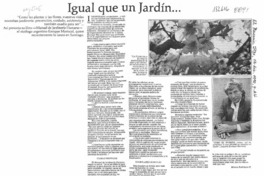 Igual que un jardín --  [artículo] Mónica Rodríguez E.