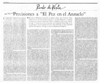 Precisiones a "El pez en el anzuelo"  [artículo] Humberto Maturana.