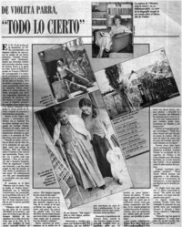 De Violeta Parra "Todo lo cierto"