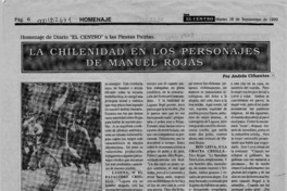 La chilenidad en los personajes de Manuel Rojas  [artículo] Andrés Cifuentes.