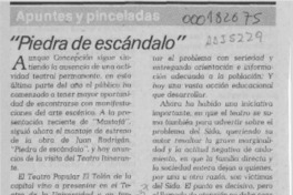 "Piedra de escándalo"  [artículo] Justus.