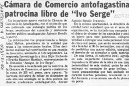 Cámara de comercio antofagastina patrocina libro de "Ivo Serge"  [artículo].