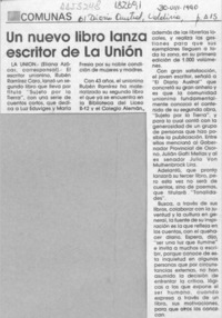 Un nuevo libro lanza escritor de La Unión  [artículo] Eliana Azócar.