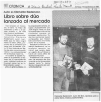 Libro sobre dúo lanzado al mercado  [artículo].