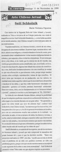 Saúl Schkolnik  [artículo] María Verónica Figueroa.