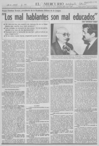 "Los mal hablantes son mal educados"