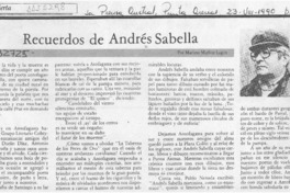 Recuerdos de Andrés Sabella
