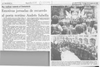 Emotivas jornadas de recuerdo al poeta nortino Andrés Sabella  [artículo].