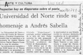 Universidad del Norte rinde su homenaje a Andrés Sabella  [artículo].