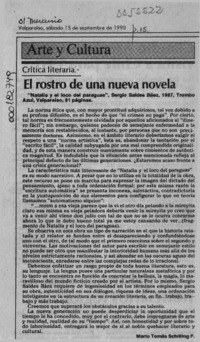 El rostro de una nueva novela  [artículo] Mario Tomás Schilling F.