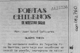 Poetas chilenos de nuestro siglo  [artículo] Juan Guixé Cañizares.