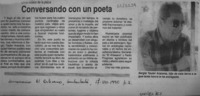 Conversando con un poeta  [artículo].