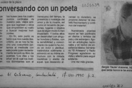 Conversando con un poeta  [artículo].