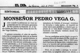 Monseñor Pedro Vega G.  [artículo].