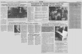 Falleció el padre Pedro Vega en Seminario Mayor de La Serena